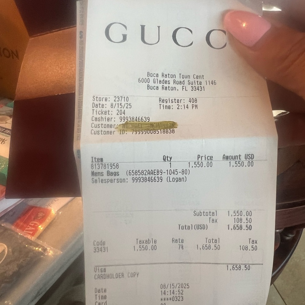 Gucci B small Bag new 2025-26 MEN & WOMENS W receipt - Picture 4 of 4